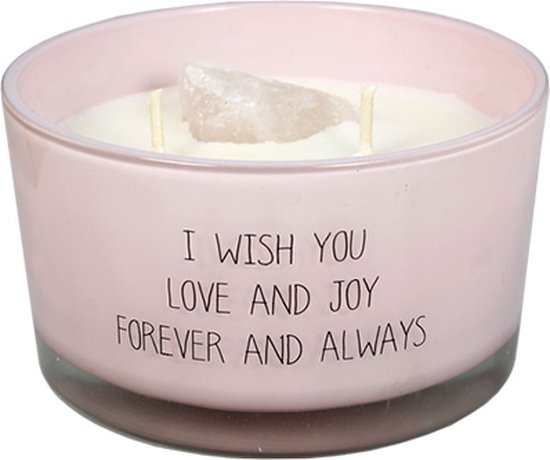 My Flame - Bougie parfumée - 'Je vous souhaite amour et Joy' - Cadeau Saint Valentin