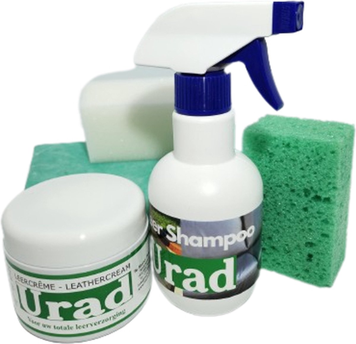 URAD Leder creme en spray onderhoud pakket zelfglanzend - Kleurloos