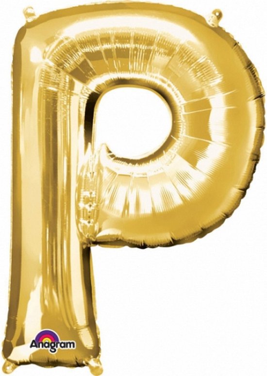 Anagram Folie ballon - letter P - goud