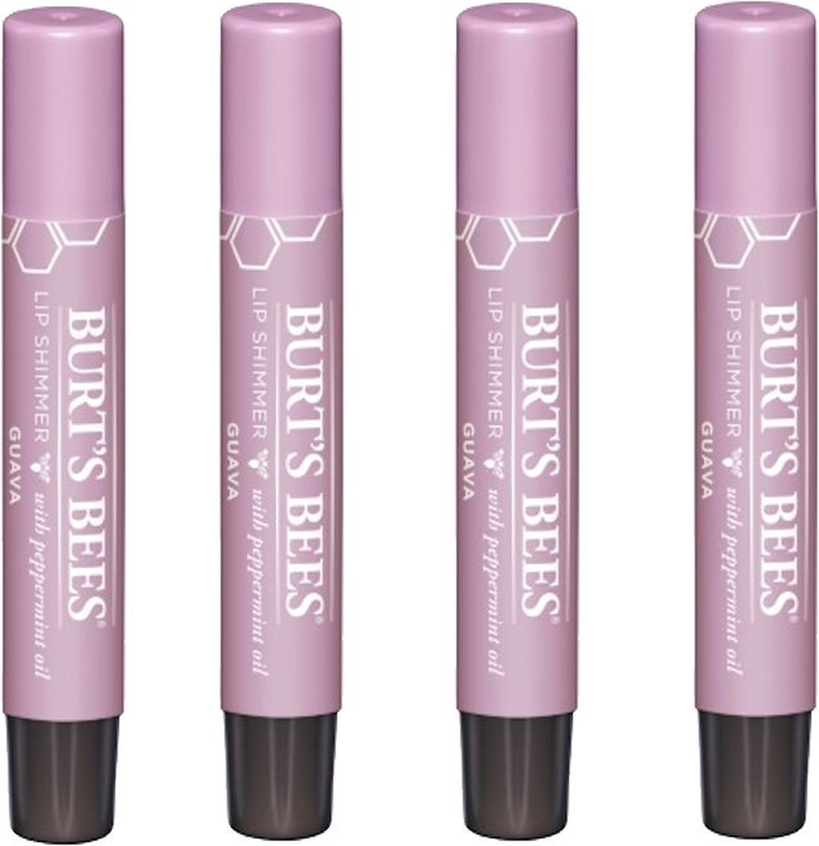 BURT'S BEES - Lip Shimmer Guava - 4 Pak - Voordeelverpakking