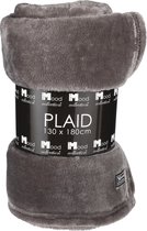In The Mood Collection Famke Fleece Plaid - L180 x B130 cm - Antraciet