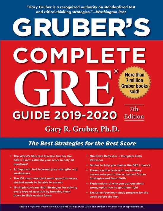 Gruber's Complete GRE Guide 2019-2020 - cover