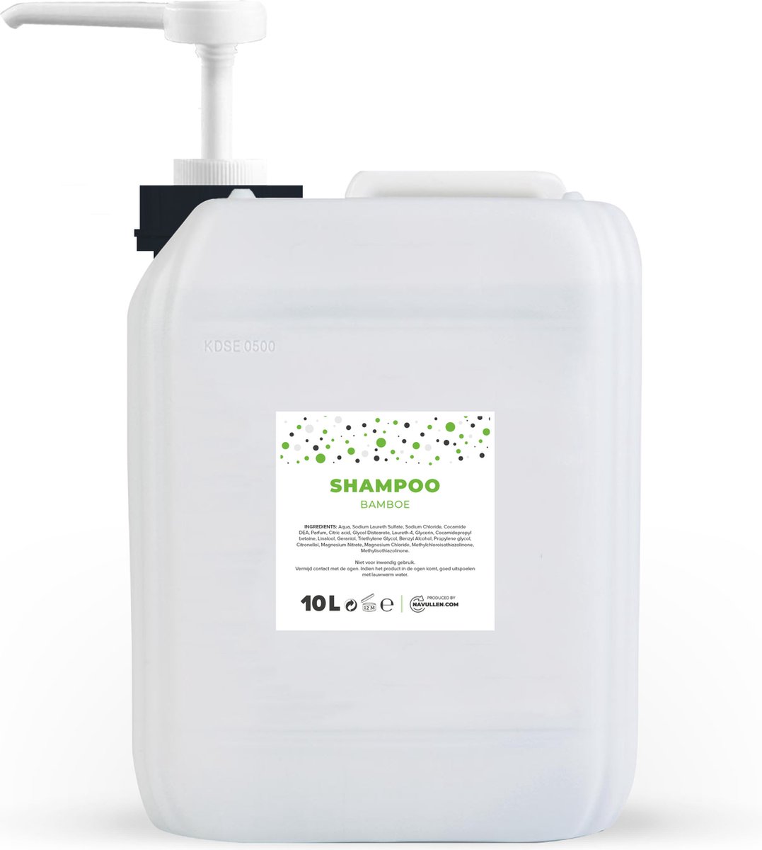 Shampoo - Bamboe - Parelmoer - 10 Liter - Jerrycan - Met pomp - Navulling - Navullen