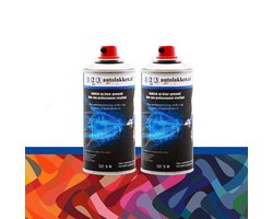 Spuitbus Autolak CITROEN Kleurcode KHR - SHOW ROUGE-MET. - 150ml + Spuitbus BLANKE LAK - 150ml