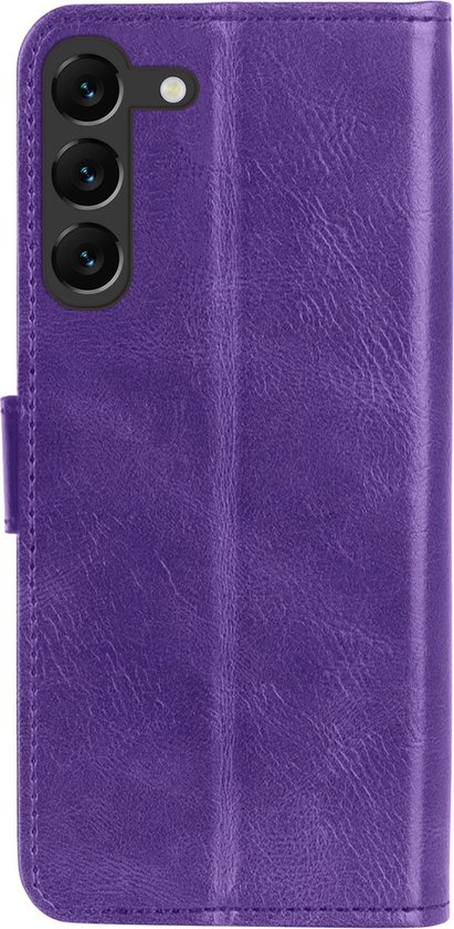 Samsung S23 Plus Case Bookcase Flip Case Book Cover With 2x Screen Protector Samsung Galaxy S23 Plus Case Book Case - Violet
