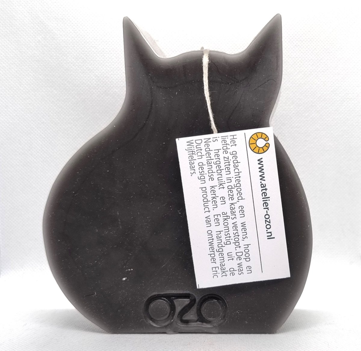 Ozo kat kaars - zwart