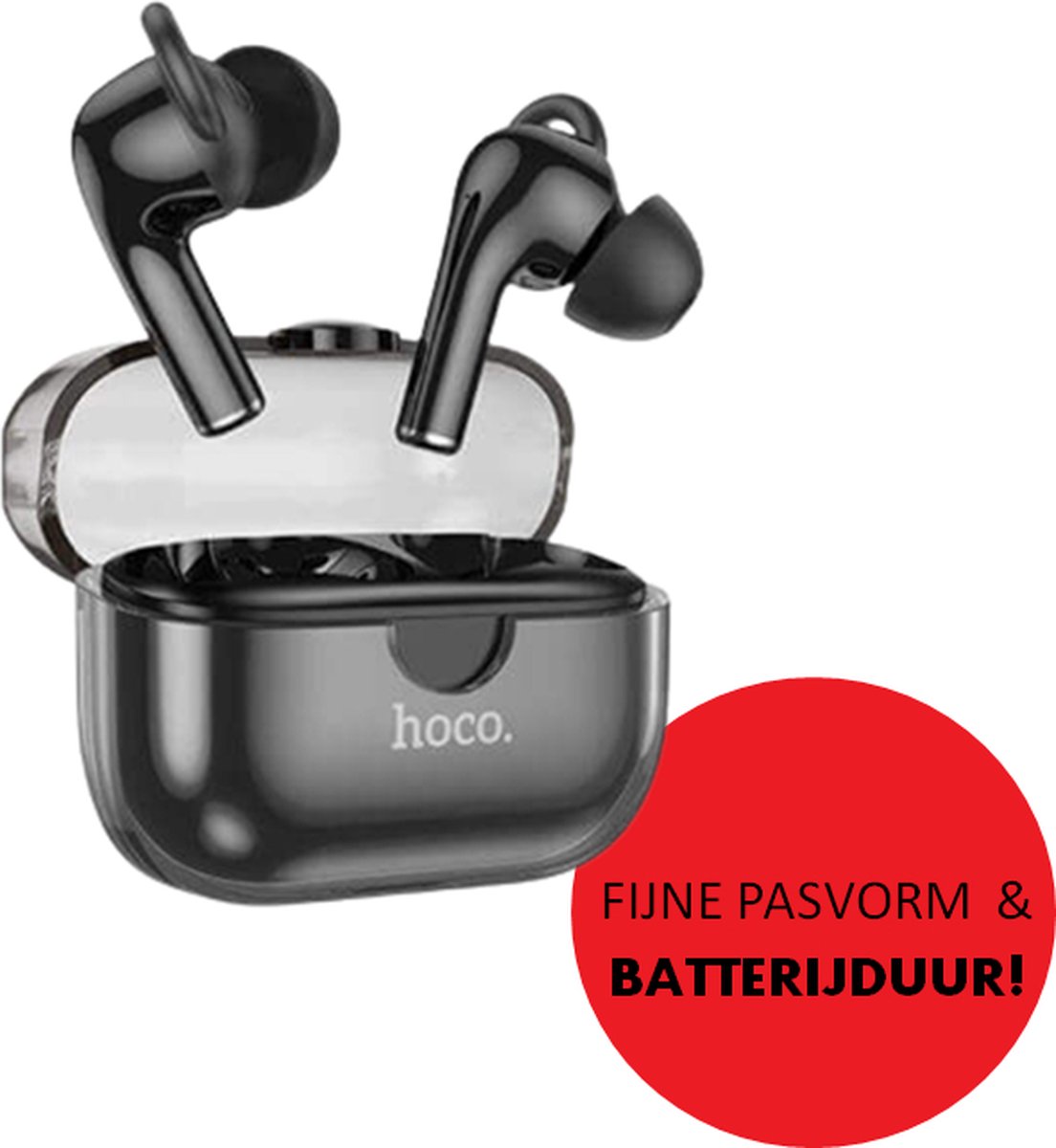 Hoco EW22 Draadloze Oordopjes - met 3 maten oortips - Bluetooth 5.3 - Noise Reduction - Dual Mic - Stijlvolle Oplaadcase - Geschikt Voor Apple & Android - Zwart