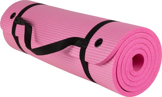 Yoga Mat - Fitness Mat - Sport Mat - 15mm - Extra dik - Roze | bol.com