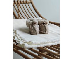 Product: WOLLIES Amsterdam Baby Slofjes Ecru - 100% Merino Wol - 10,3 cm - Maat 17, van het merk 