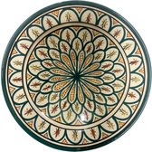 Marokkaanse Schaal | Groen | 35 cm | Vrolijke Tinten | Handgemaakt |