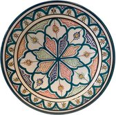 Bol Marocain | Ø35 | Fabriqué à la main | Motifs floraux colorés |