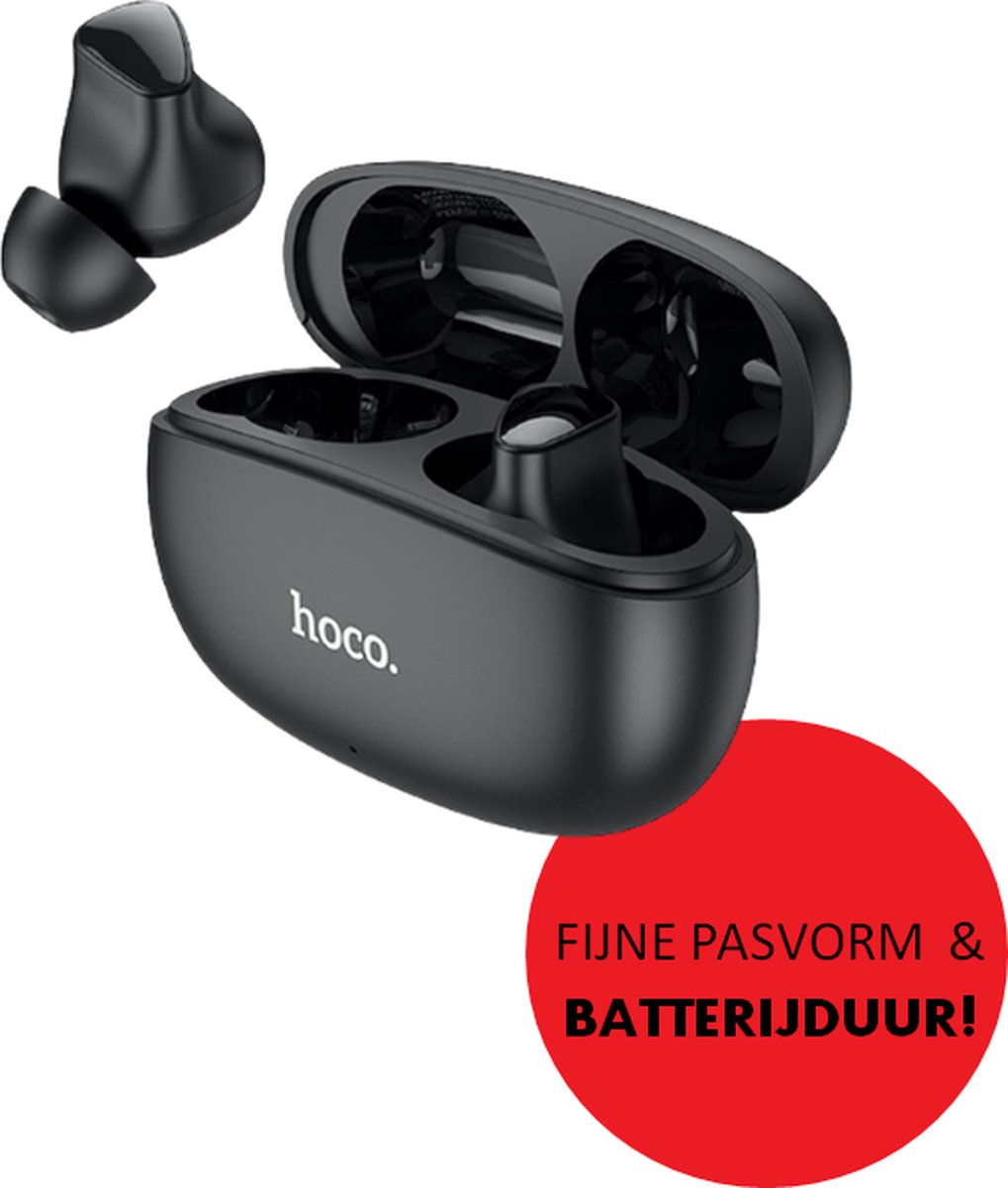 Hoco EW17 Draadloze Oordopjes - met 3 maten oortips - Bluetooth 5.3 - Noise Reduction - Dual Mic - Stijlvolle Oplaadcase - Geschikt Voor Apple & Android - Zwart