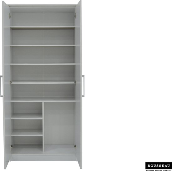 CARO-Möbel Schoenenkast Lennis, schoenencommode met 2 deuren en 4 legplanken, Sonoma eiken/wit