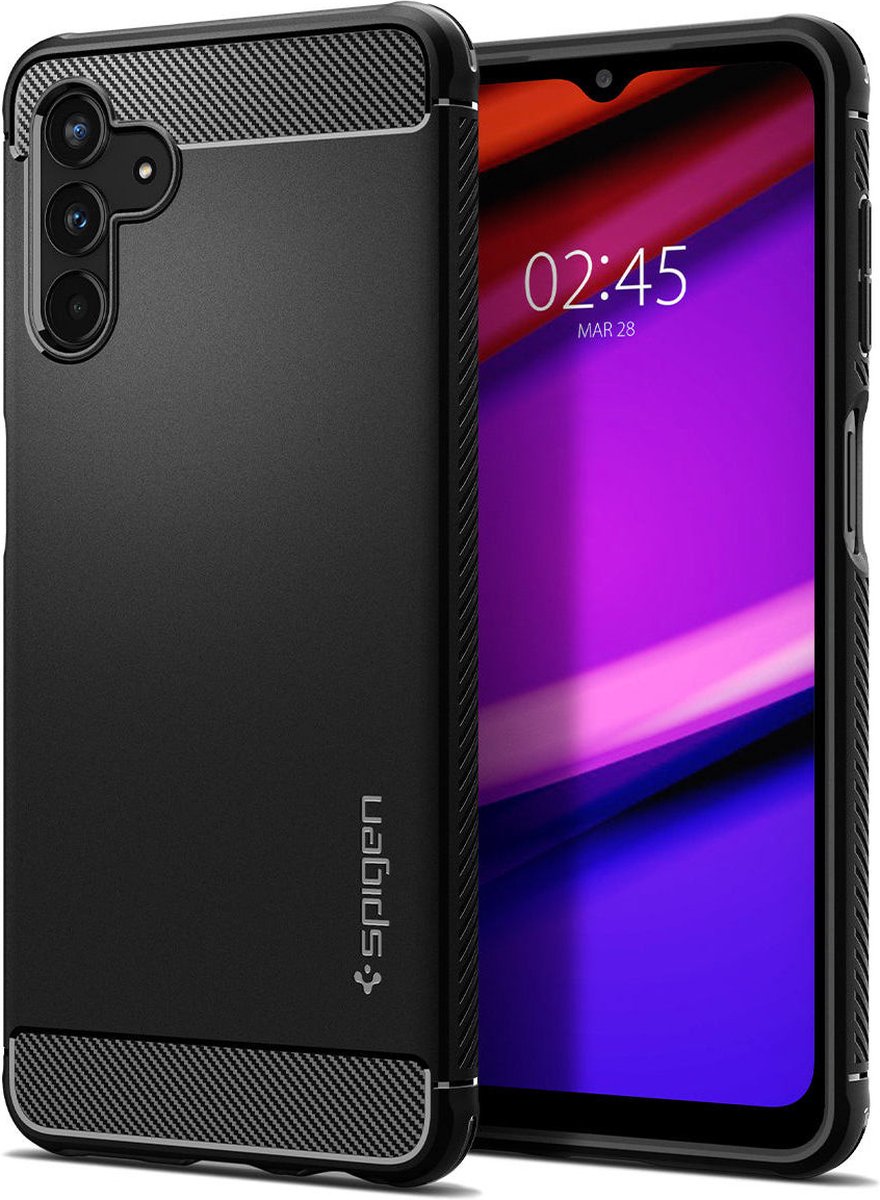 Spigen Rugged Armor Samsung Galaxy A04s/A13 5G Hoesje Back Cover Zwart