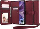 Spigen Wallet S Plus Book Case Portemonnee Hoesje met ruimte voor Pasjes Geschikt voor Samsung Galaxy S23 Burgundy