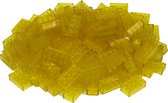 100 Bouwstenen 2x4 | Transparant Geel | Compatibel met Lego Classic | Keuze uit vele kleuren | SmallBricks