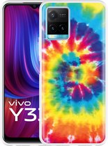 Vivo Y33s Hoesje Tie Dye - Designed by Cazy