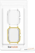 kwmobile 2x hoes geschikt voor Huami Amazfit GTS 3 / GTS 2 / GTS 2e hoesje - Cover van silicone - Hoesje voor activity tracker - In goud / transparant