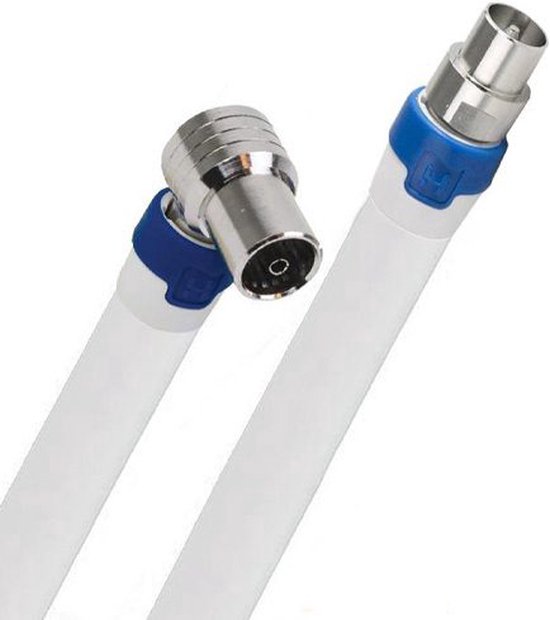 Cabo de Antena TV Macho, 1,5mts, Branco