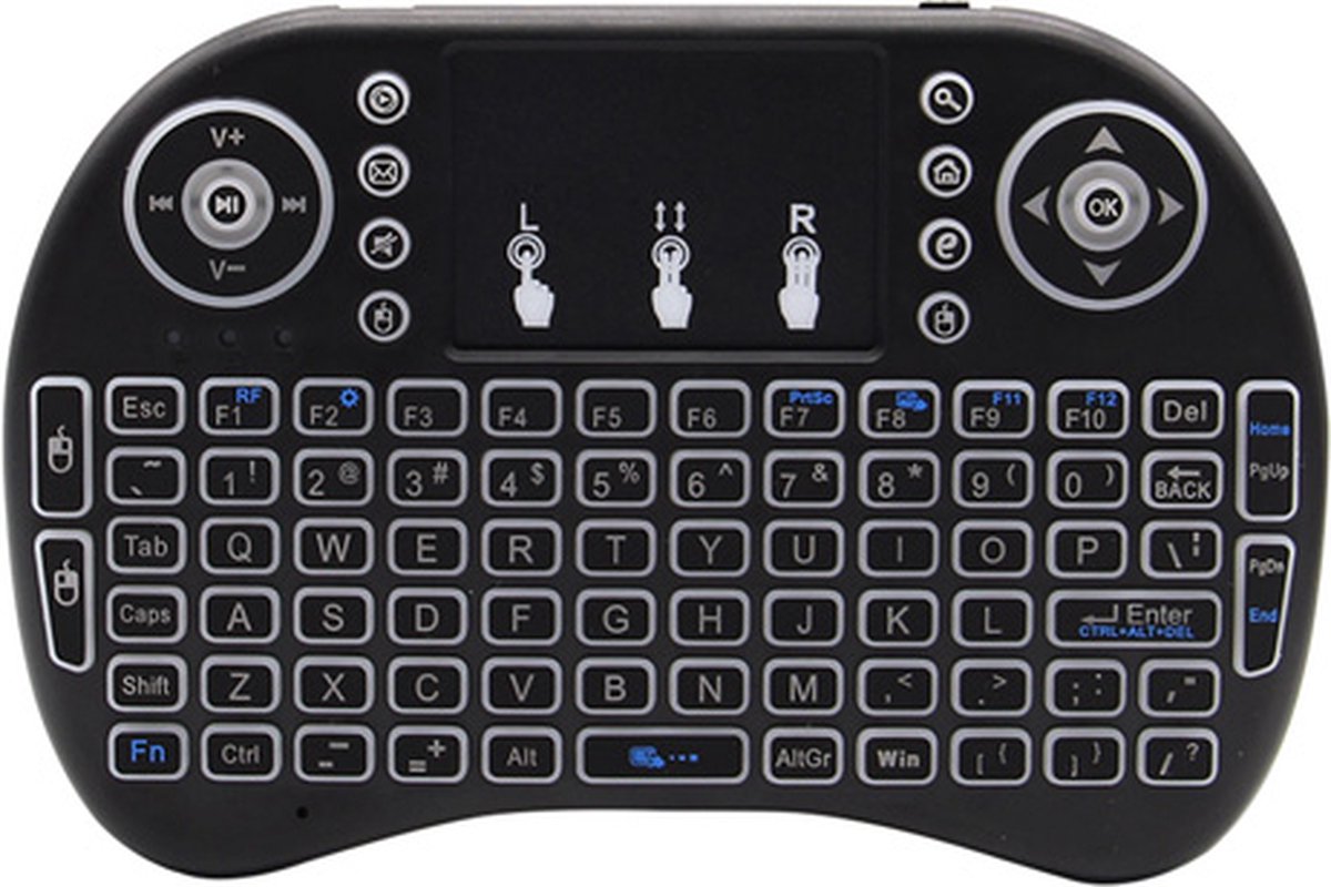 Mini Draadloos Toetsenbord met Muis / Mini Touch pad Mini Keyboard / USB / Batterij