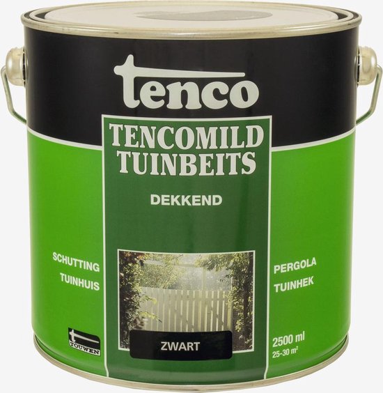 Voorganger Kosten Vegetatie Tenco tencomild tuinbeits dekkend zwart - 2 5 liter | bol.com