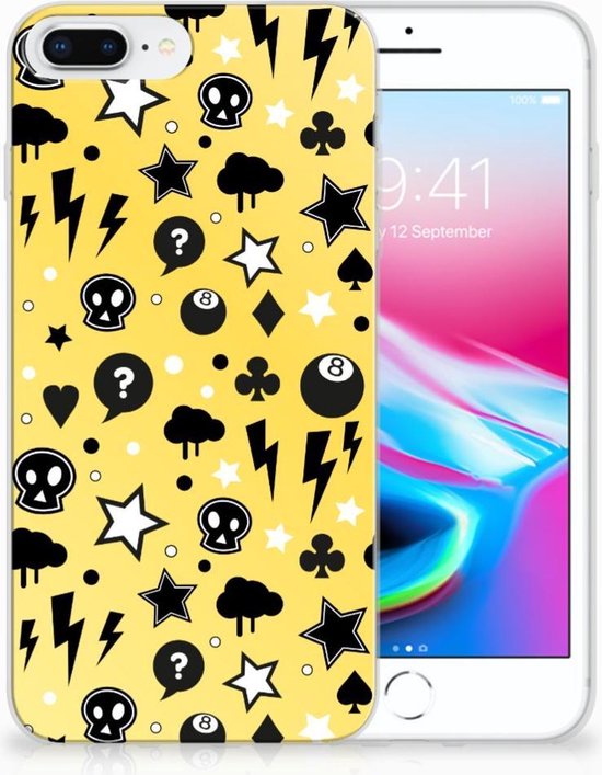 Coque pour Apple iPhone 7 Plus | 8 Plus Bumper Housse Etui Punk Yellow