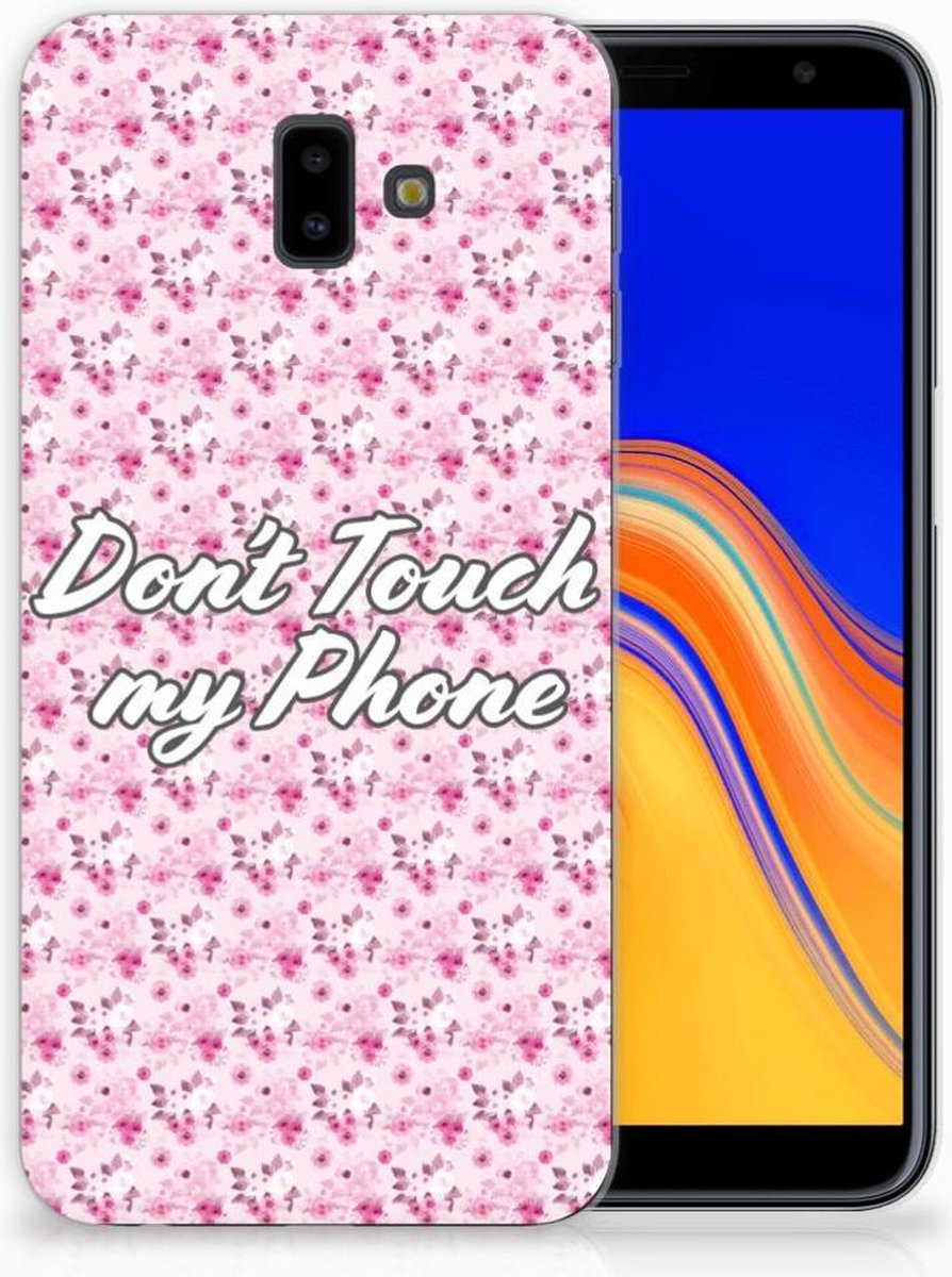 Samsung Galaxy J6 Plus (2018) Silicone-hoesje Flowers Pink DTMP