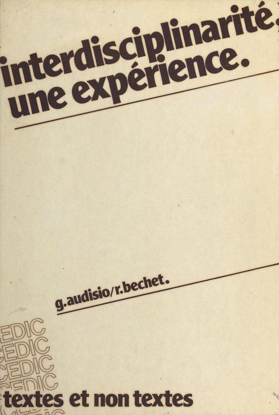 Interdisciplinarité : Une expérience - cover