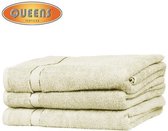Queens Badhanddoek - 3-pack Handdoeken - Handdoek - 600 gr/m2 - 70x140 cm - Ivoor