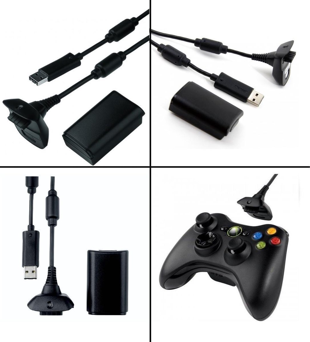 YUIO Câble de charge USB super long pour manette Xbox 360 Noir 