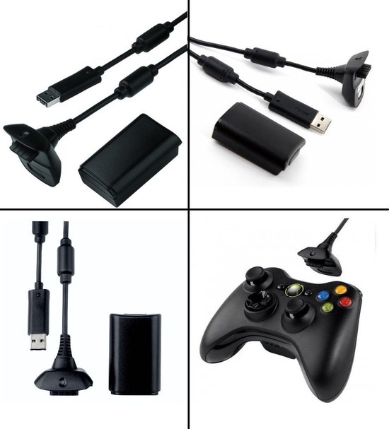 Play & Charge Oplaadbare Batterij Kit / Accu Pack Oplader - Battery Xbox  360 Controller | bol.com