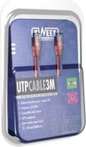 Sweex UTP Cable Cat5E 7.5M Red netwerkkabel 7,5 m Rood