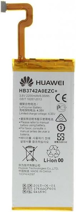 Huawei P8 Lite batterij - HB3742A0EZC vervangende accu - 2200mAh | bol.com