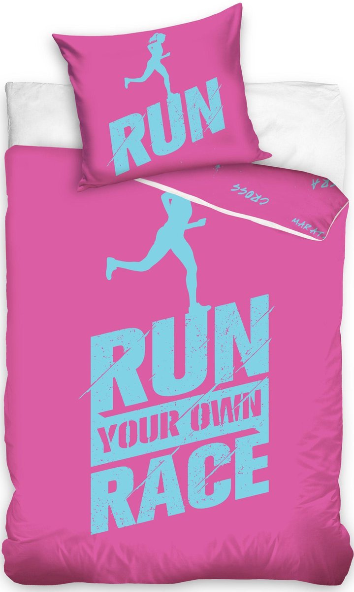 Dekbedovertrek Run roze