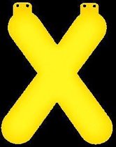 Opblaas letter X geel