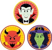 Halloween 30x Halloween onderzetters duivel/heks/vampier