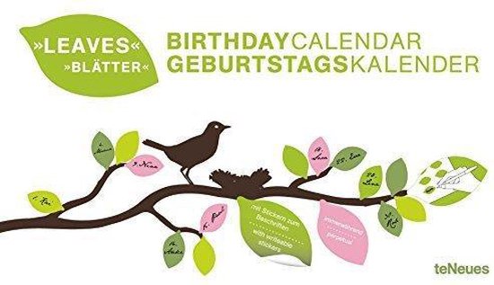 Blätter immerwährender Geburtagskalender - Kalenderwereld