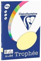 Clairefontaine Trophée - geel - Kopieerpapier- A4 160 gram - 50 vellen‎‎