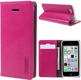 Goospery PU Leren Wallet iPhone 5c - Roze