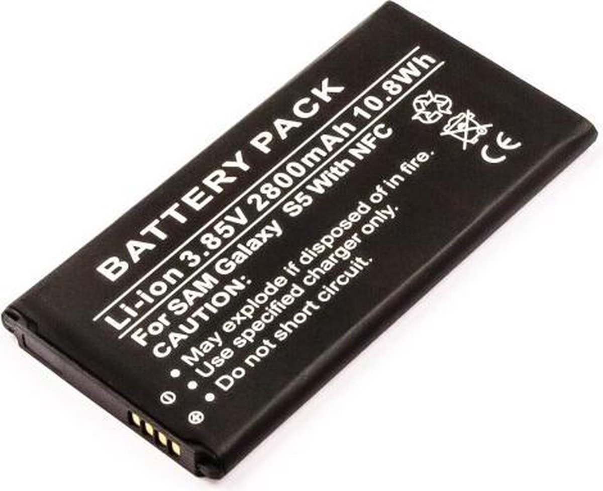 Battery SAMSUNG Galaxy S5, Li-ion, 3,85V, 2800mAh, 10,8Wh, with NFC |  bol.com