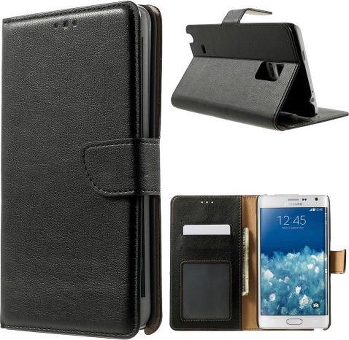 Chamber Wallet hoesje Geschikt voor: Samsung Galaxy Note Edge zwart