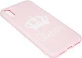 Queen hoesje roze siliconen Geschikt voor iPhone XS/ X