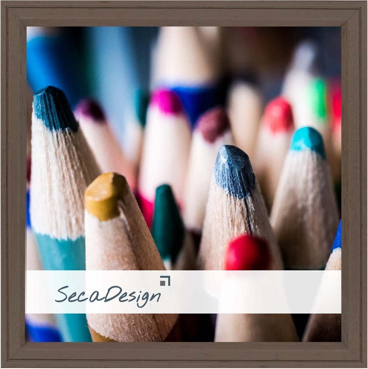 SecaDesign Linea Fotolijst Hout - Fotomaat 30x30 cm - Taupe