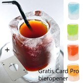 Siliconen mal shotglaasje met gratis Card bieropener PRO - ijsvorm - shotten - glaasje - gekoeld drankje - ijsvorm - shot - shots - ijsblokjes