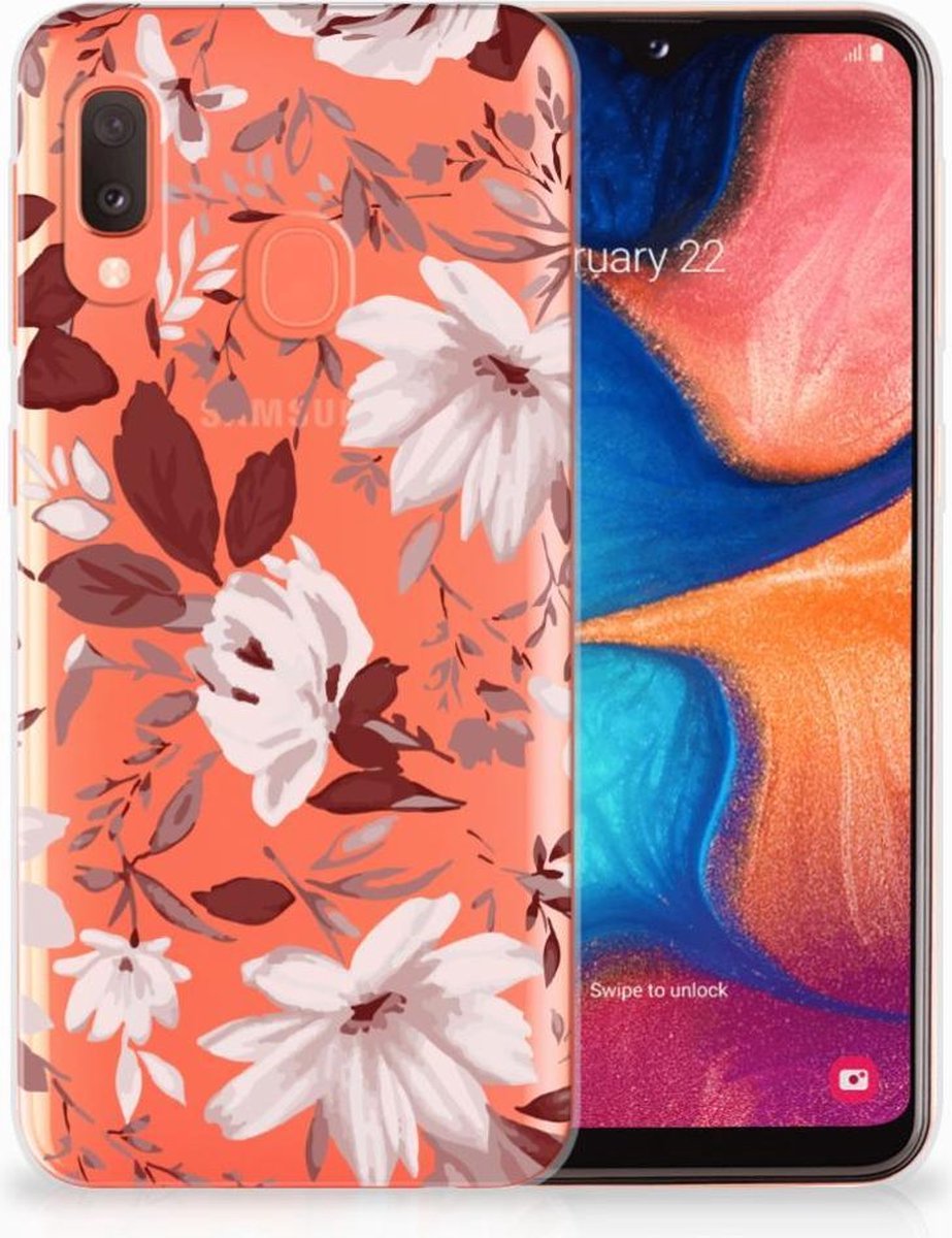 Hoesje maken Samsung Galaxy A20e Watercolor Flowers