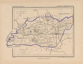 Historische kaart, plattegrond van gemeente Smallingerland in Friesland uit 1867 door Kuyper van Kaartcadeau.com
