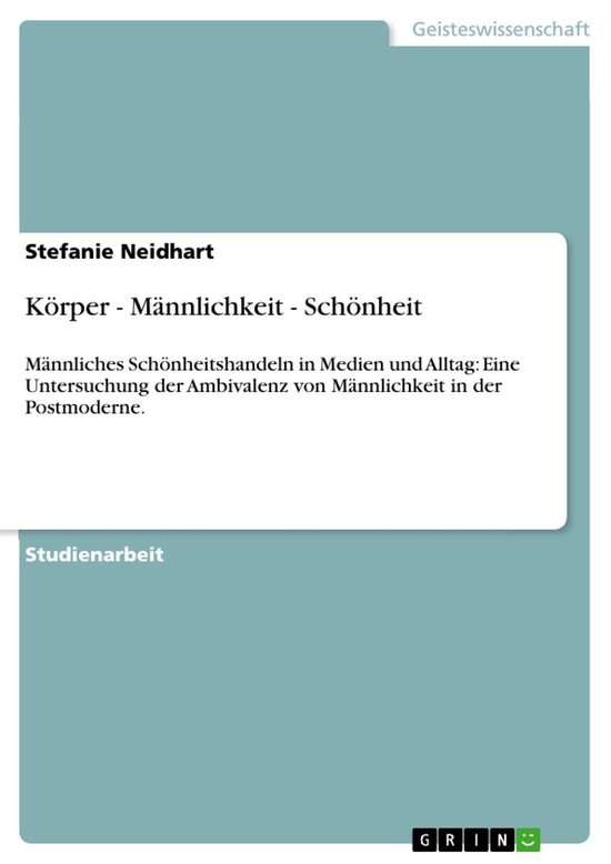 Körper - Männlichkeit - Schönheit - cover