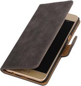 Bark Bookstyle Wallet Case Hoesjes voor Galaxy C5 Grijs