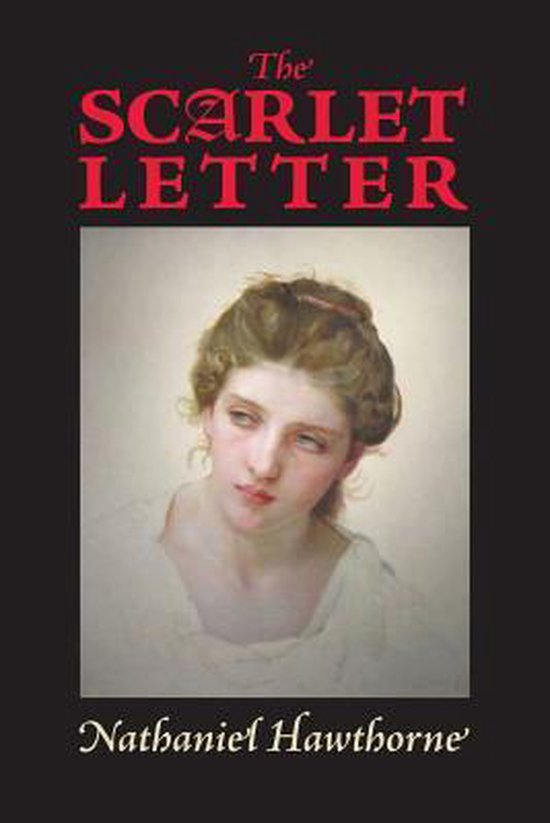 La couverture de 'The Scarlet Letter' de Nathaniel Hawthorne avec un tableau d'une femme.