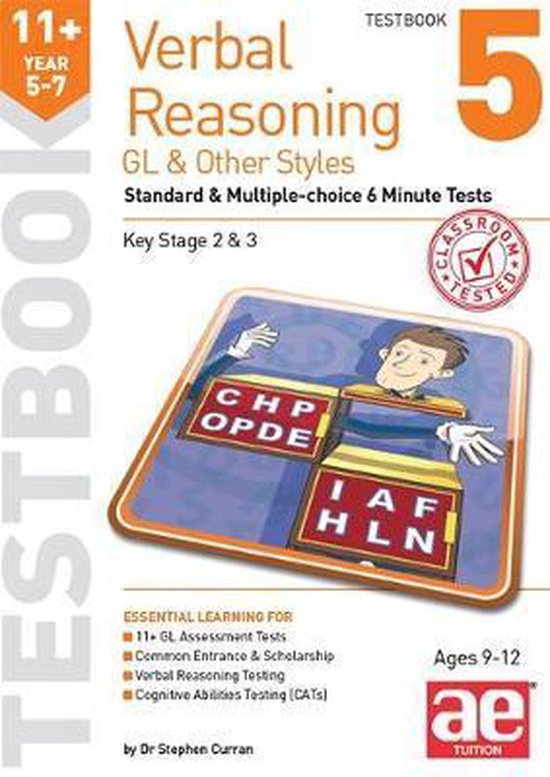 11+ Verbal Reasoning Year 5-7 GL & Other Styles Testbook 5 - cover